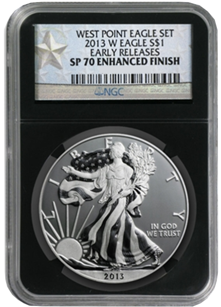 2013-$1-Silver-American-Eagle---MS-70---NGC---West-Point-Set