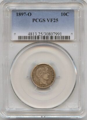 1897-0 10C PCGS VF25