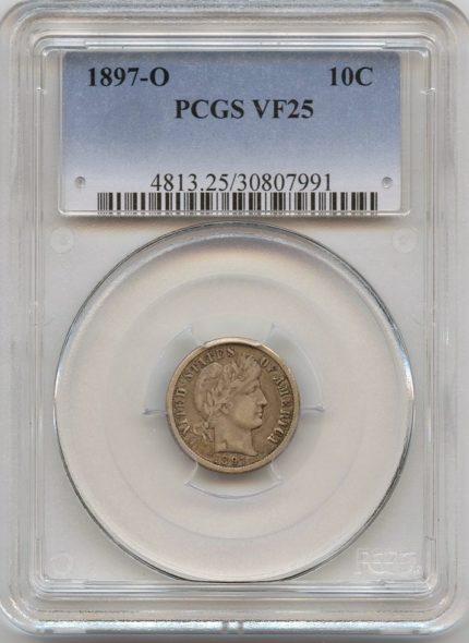 1897-0 10C PCGS VF25