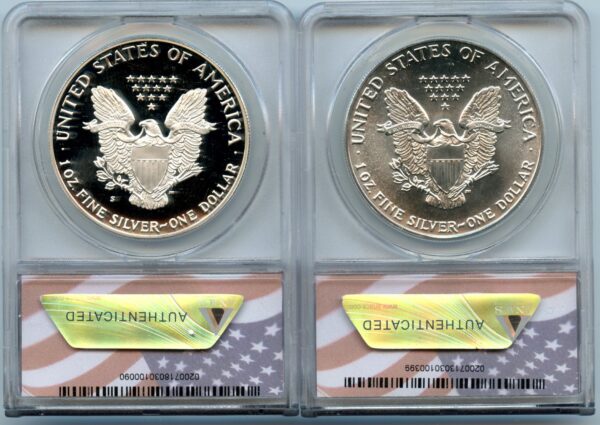 1988 Silver Eagle Two Coin Mint State & Proof Set - Image 2