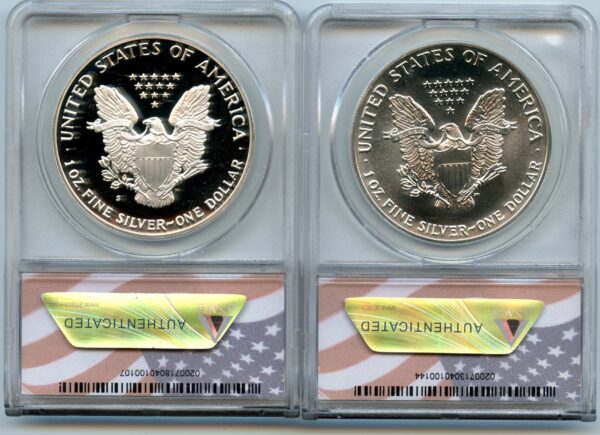 1989 Silver Eagle Two Coin Mint State & Proof Set - Image 2