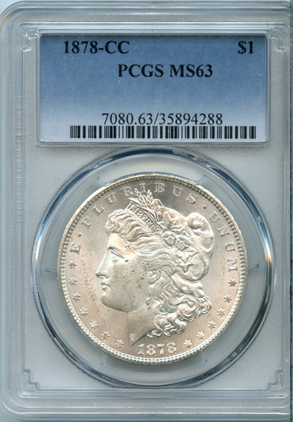 1878-CC Morgan Silver Dollar PCGS MS63