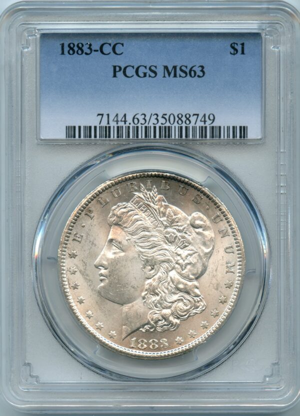 1883-CC Morgan Silver Dollar PCGS MS63