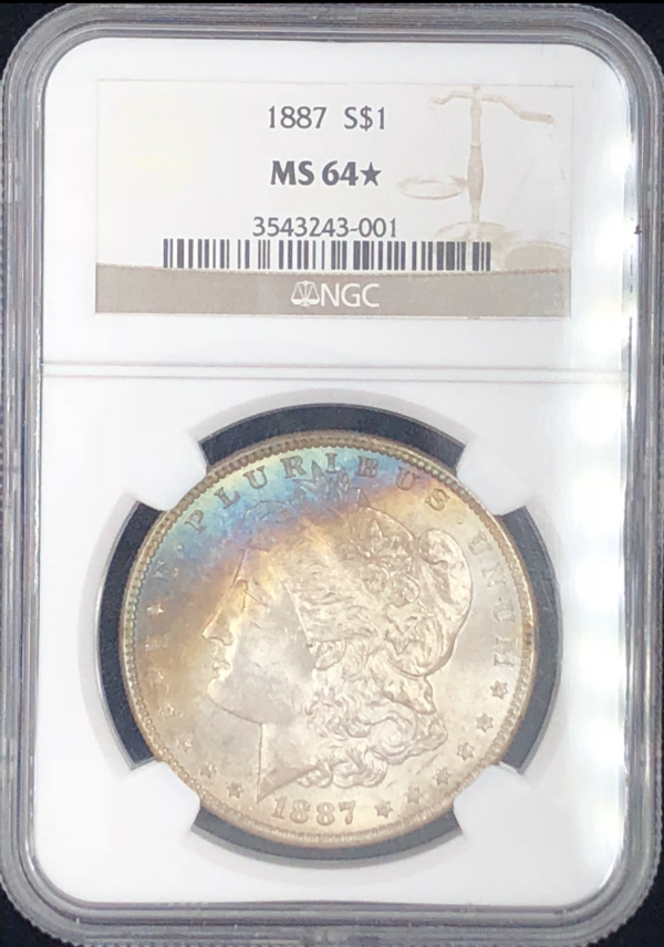 1887-S Morgan Silver Dollar MS64 NGC