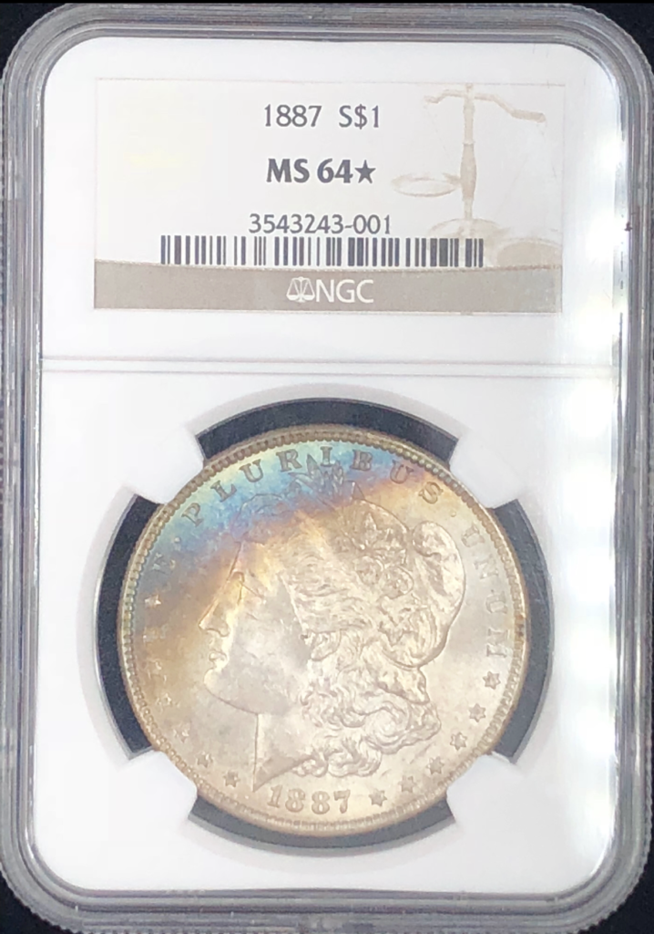 1887年 MORGAN SILVER DOLLAR アメリカPCGS MS64 1887-S-MS64-front-718x1024.png
