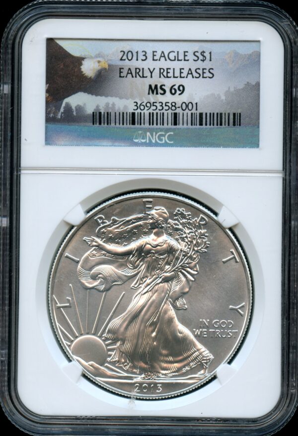 2013 $1 Silver American Eagle MS69 - Early Release