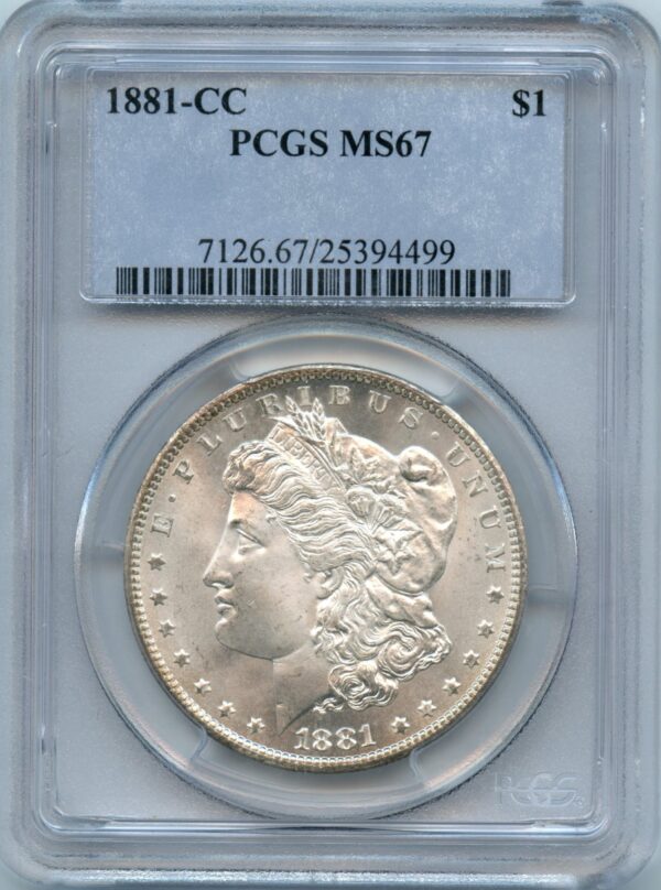 1881-CC Morgan Silver Dollar PCGS MS67