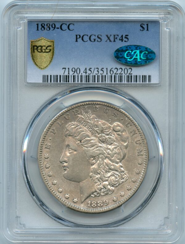 1889-CC Morgan Silver Dollar $1 - Certified PCGS XF45