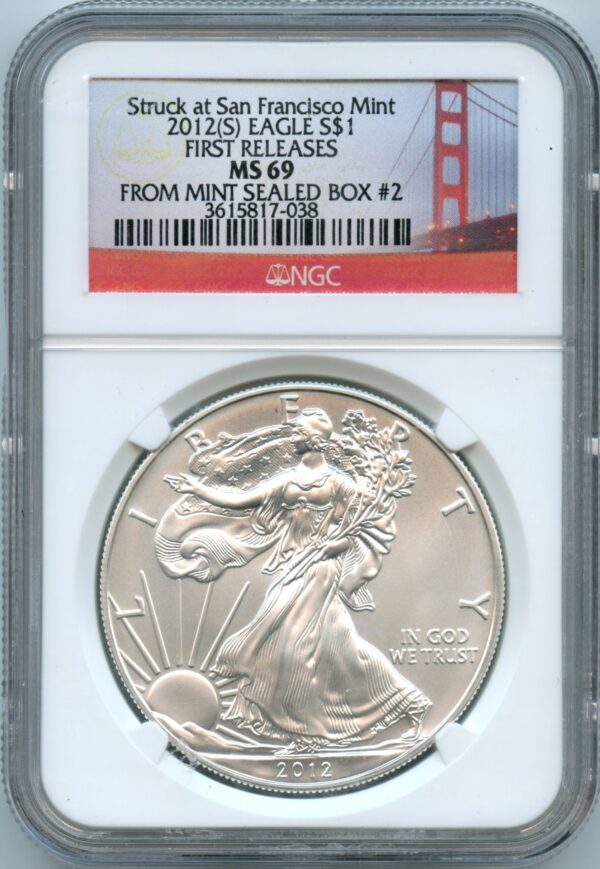 2012-S $1 Silver Eagle MS69 - First Release - San Francisco