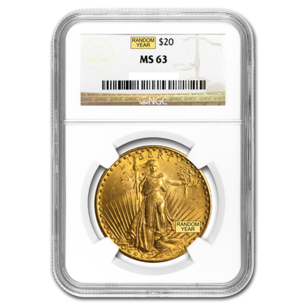 Any Date $20 Saint-Gaudens Double Eagle MS63