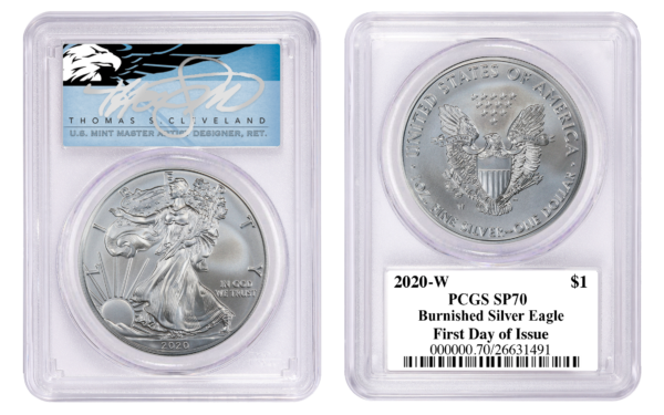 2020 West Point Burnished Silver American Eagle PCGS SP70