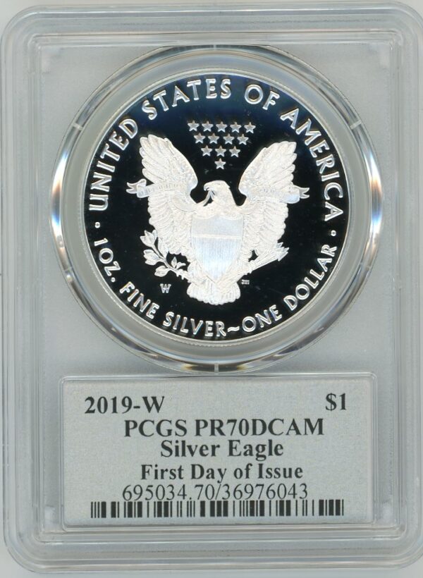 2019 West Point Struck Proof 70 Silver American Eagles First Day Issue - Thomas Cleveland