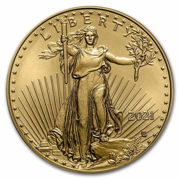 2021 1/10oz American Gold Eagle BU (Type 2) - Image 2