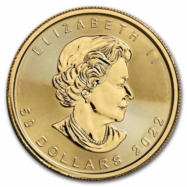 $50 Canadian Gold Maple Leaf BU Random Year - Image 2