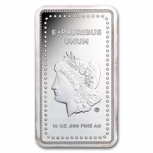 10 OZ  999.9 Silver Bar Random Design