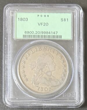 1803 Draped Bust $1 Small 3 VF20