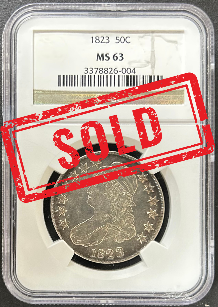 1823 Capped Bust Half Dollar MS63