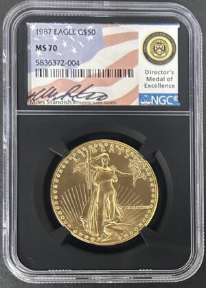 1987 $50 American Gold Eagle NGC MS70